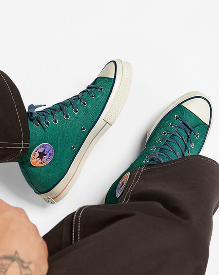 Pánské Boty Vysoké Converse Chuck 70 Color Fade Zelene | CZ WLZA38